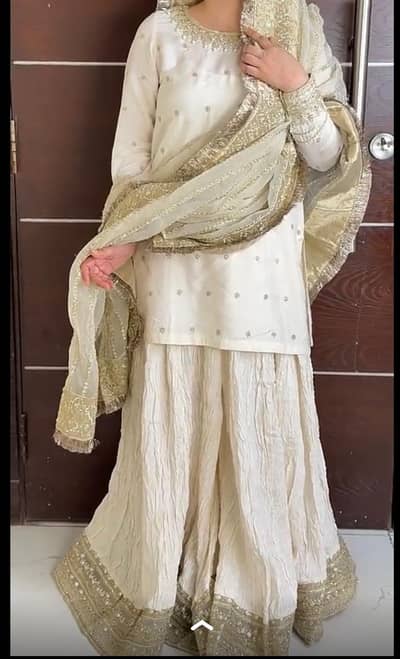Maria. B 3 piece nikkah dress small size - Heavy Dupatta