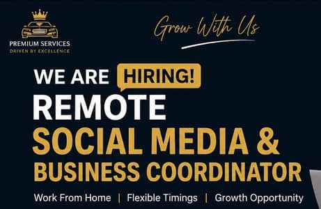Remote Social Media & Business Coordinator (Female)