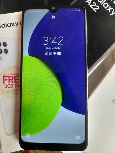 Samsung a22 6 128 pta approved display changed and damage one corner