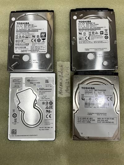 Laptop Hard Drive 1TB & 750GB 100% Health  Toshiba & Seagate