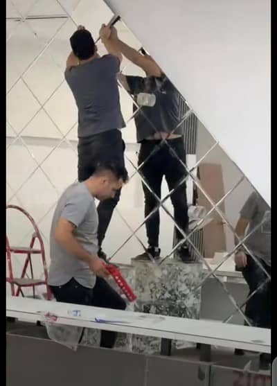 Diamond cut mirror