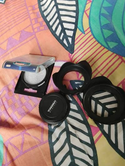 Lens UV protector, Lens Hood & Cap Kit lens & 50 mm