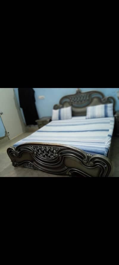 bed set +2 side tables + 1 dressing table +1 cupboard