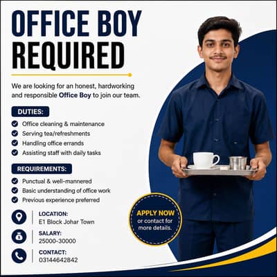 Office boy for night shift
