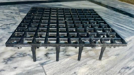 plastic floor. plastic pallets