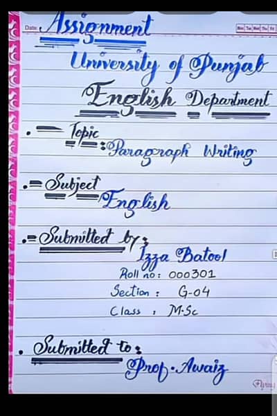 Assignment writing