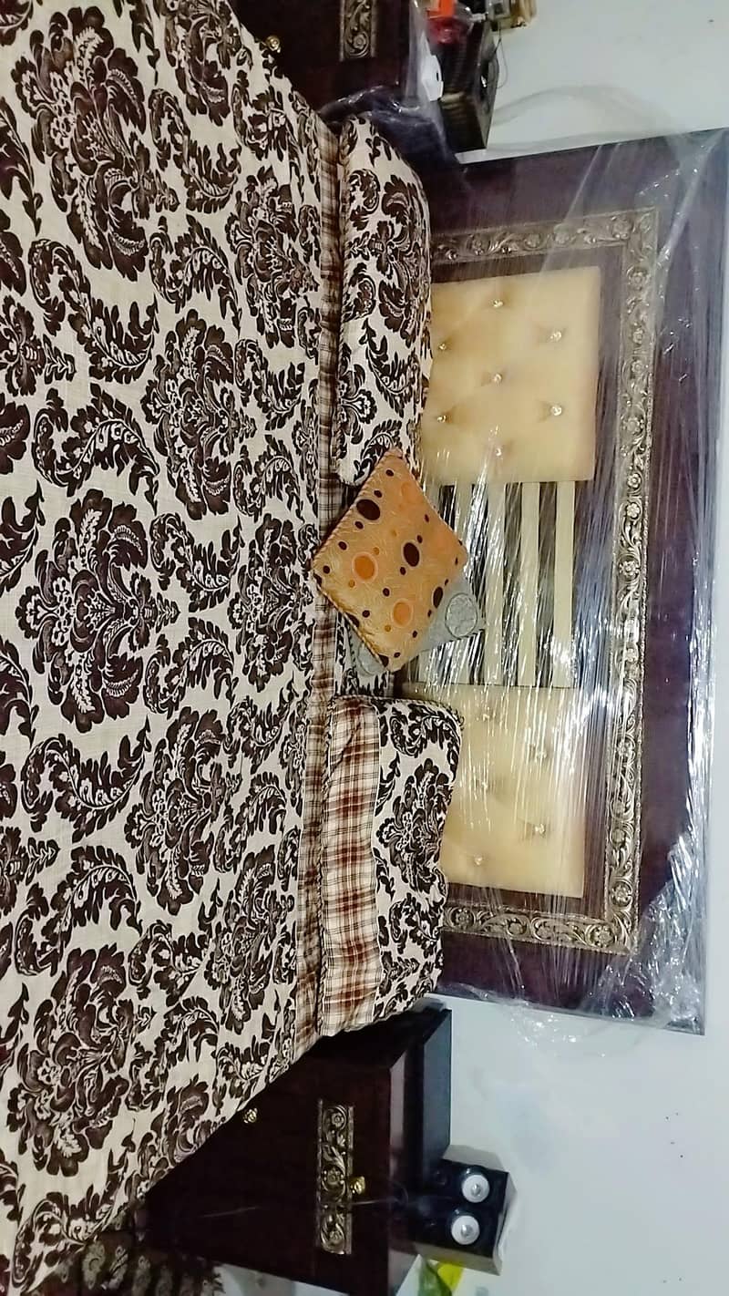 Bed with side table 0