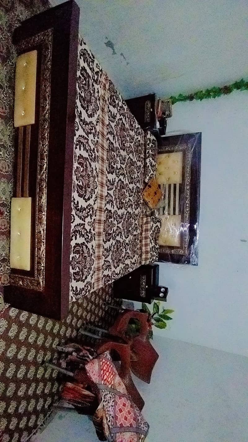 Bed with side table 2