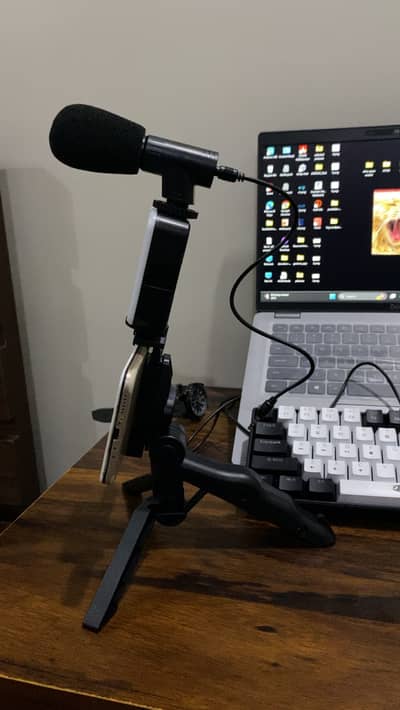 Video Making kit and Tripod with microphone Led lamp