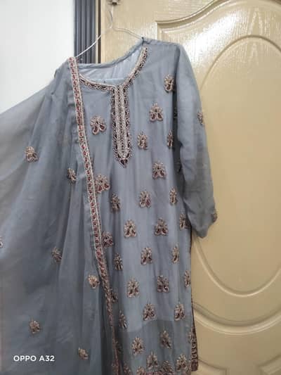three piece fancy dress for party wear