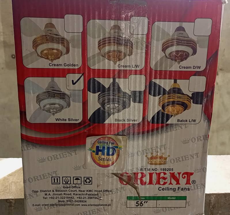 Orient ceiling fan 1