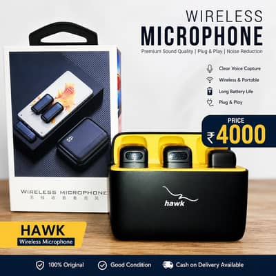Hawk Wireless Microphone | Dual Mic | Excellent Condition | Rs 4000