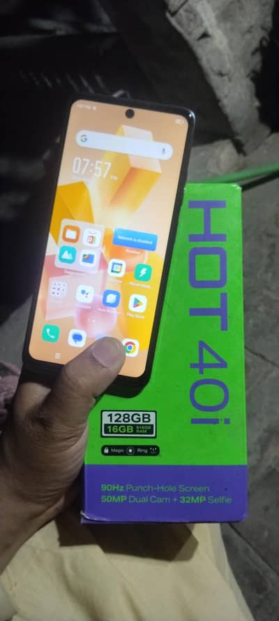infinix hot40i 8+8/128 full box all okay