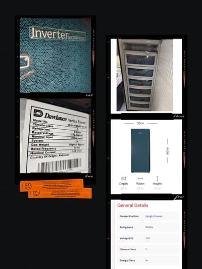 Single Door Dawlence Vertical Freezer || Inverter Technology ||
