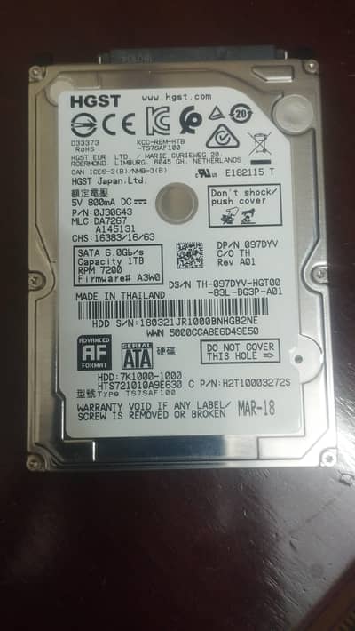 1tb 2.5 inch hardisk for laptops