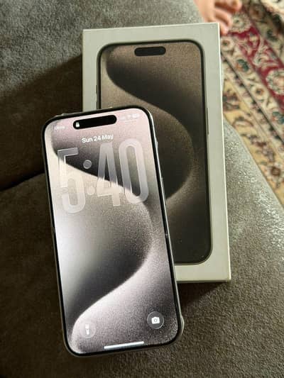 Iphone 15 pro PTA APPROVED 256Gb complete box dual Sim 10/10 condition