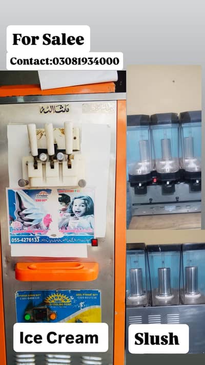 Ice Cream Machine + Slush Machine in Good Condition