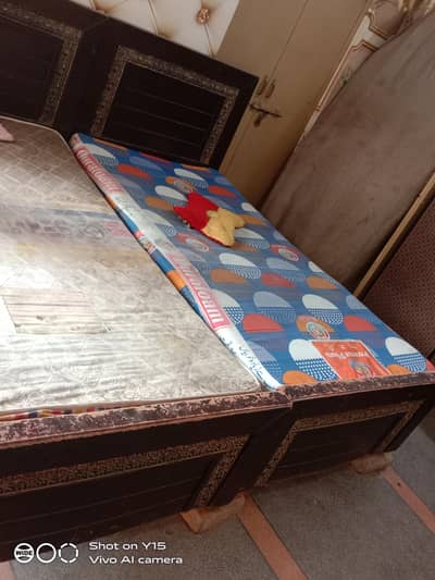 2 Single Bed for sale with metress