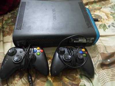 Xbox 360 with 2 Controllers & Accessories – Working Condition