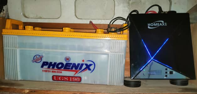 HOMAGE UPS 1KW HYBRID, SOLAR AND WAPDA With PHOENIX BATTERY