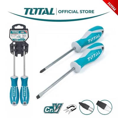 TOTAL 2 PIECE SCREW DRIVER SET  !!