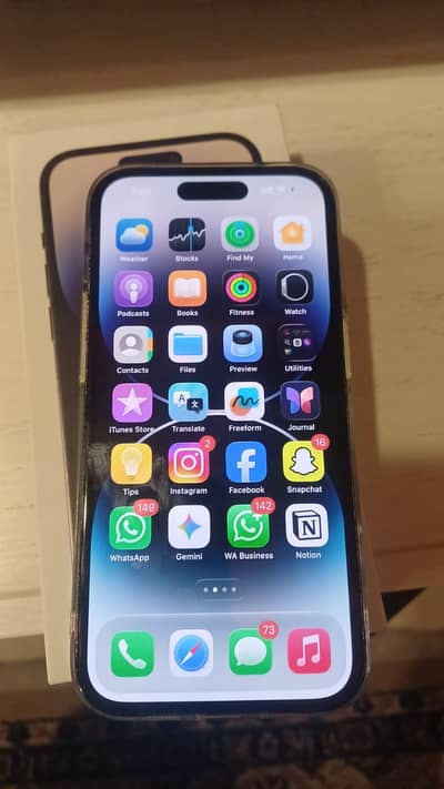 Apple iPhone 14 Pro pta approved dua physcial sim with box