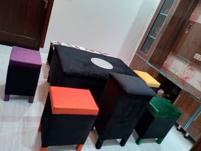 Centre table with stools