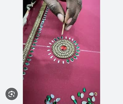 Looking for Nag Moti Pasting Work for Ladies