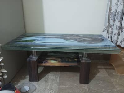 glass wooden coffee table