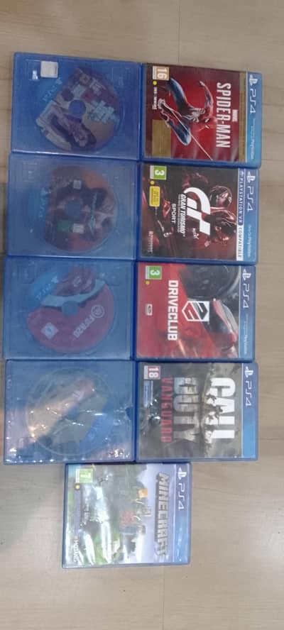 9 Games cds for ps4, ps4pro playstation games