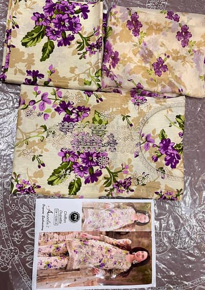 3pc unstitched branded suits available for sale