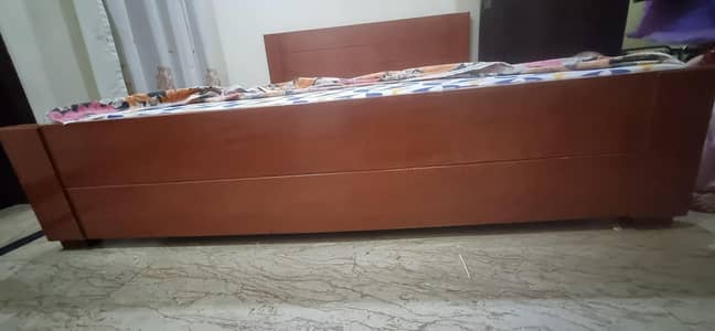 For Sale: King Size Bed with Mattress - 1 Year Used