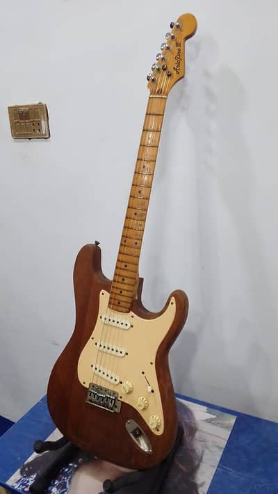 Electric guitar with amp and bag