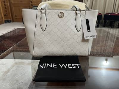 Brand New Nine West White Quilted Handbag – With Tags & Dust Bag