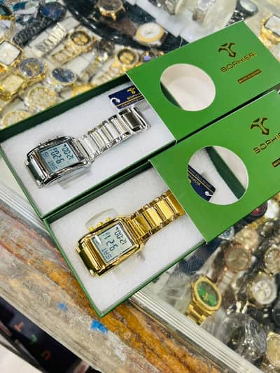 Bophieri Premium Vintage Digital Watch - Luxury Gold & Silver Edition