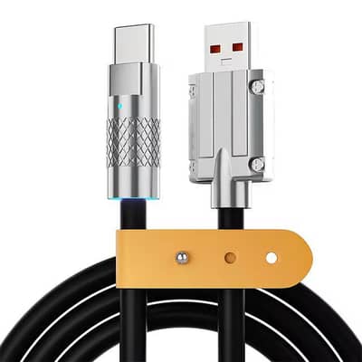 6mm Thick Silicone Type-C Fast Charging Data Cable