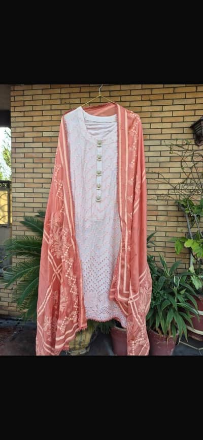 3 piece Cross-stitch Chicken Kari Peach Suit | Summers