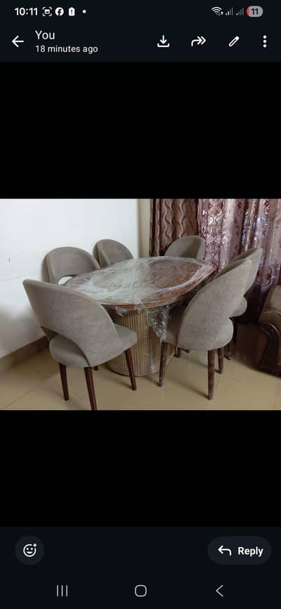 brand new dining with 6 chairs
