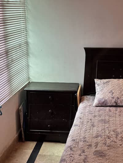 (Negotiatable)  BED SET BARELY USED WITH SIDES AND MATTRESS