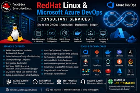 RedHat Linux & Microsoft Azure DevOps & Infra Consultant Services