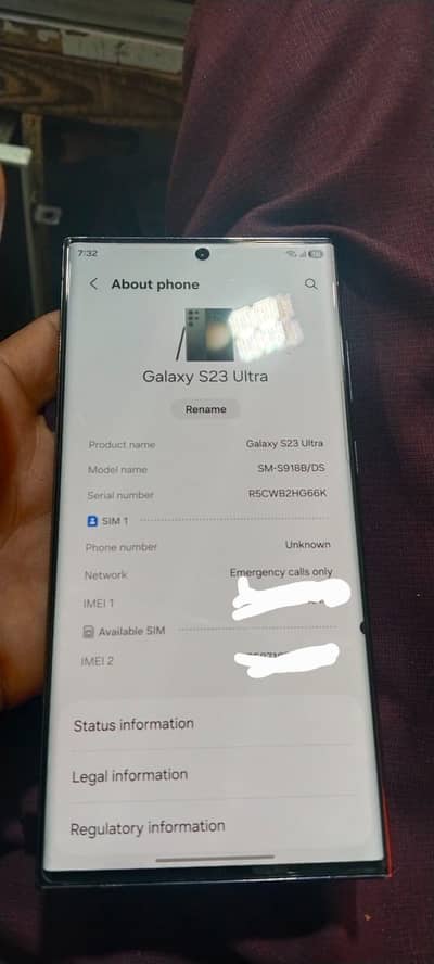 Samsung S23 Ultra  12/512GB