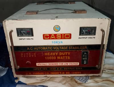 Casio Stabilizer 10000 watt Silver Double Phase
