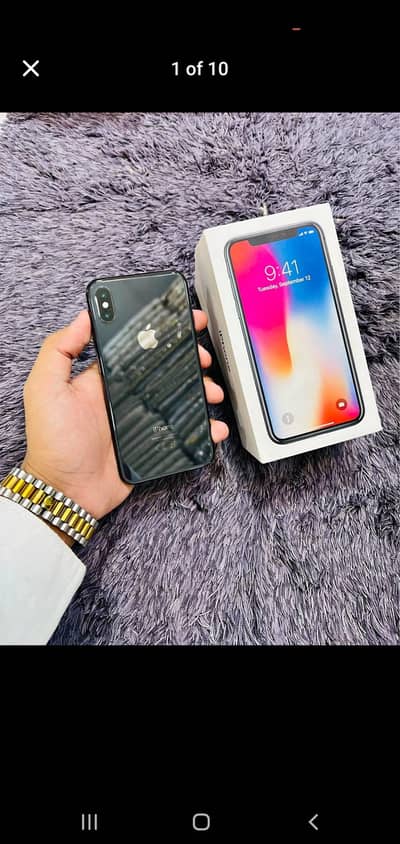 Iphone X 256GB PTA proved with box and charger