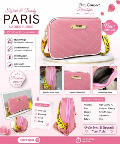  Stylish PARIS Ladies Purse 