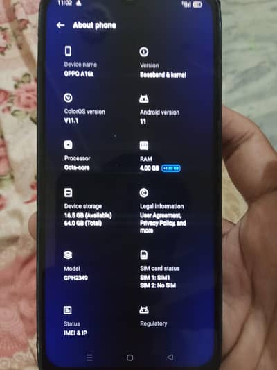 oppo a16 4+1/64 available for sale