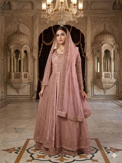 Dusty rose color long  beautiful maxy