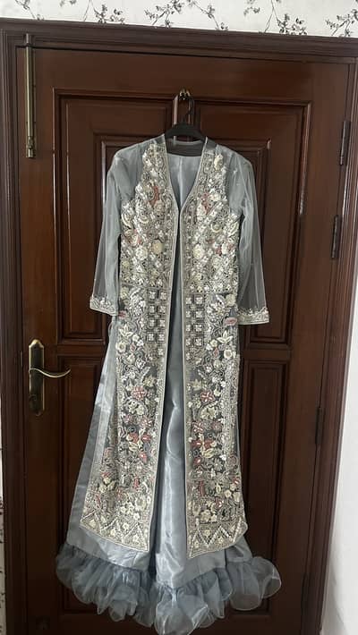 Blue walima fancy dress 3 piece