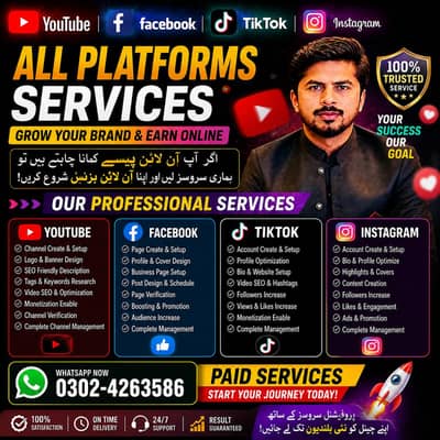 YouTube Watch Time & Facebook Monetized Page Available