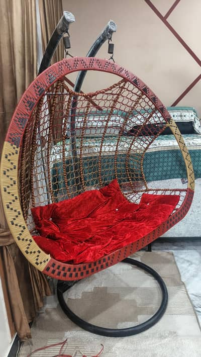 double  seater swing chair jhoola with stand