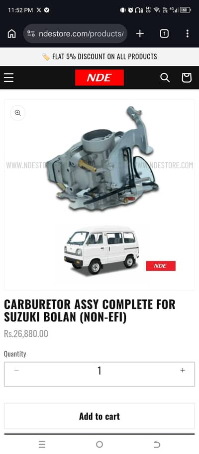 Suzuki bolan carburator